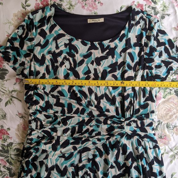 Short Sleeve, Faux Wrap Precis Petite Dress sz 12 - Picture 5 of 10